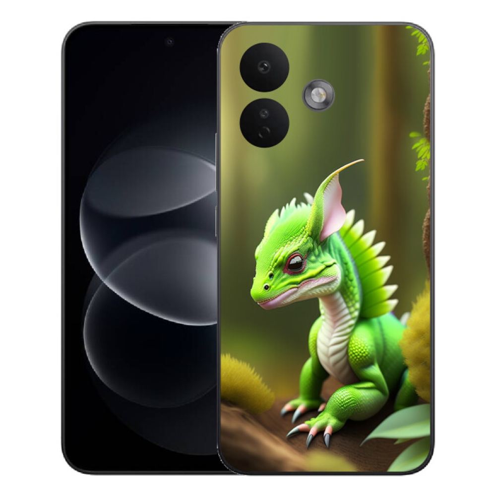 Gélový kryt mmCase na Xiaomi Redmi Note 17 Pro 5G - zelený dráčik