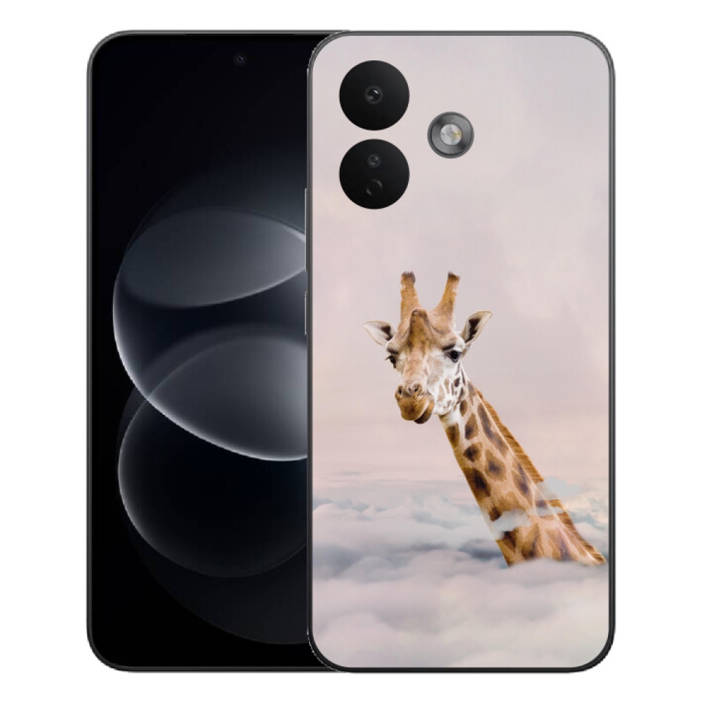 Gélový kryt mmCase na Xiaomi Redmi Note 17 Pro 5G - žirafa v oblakoch