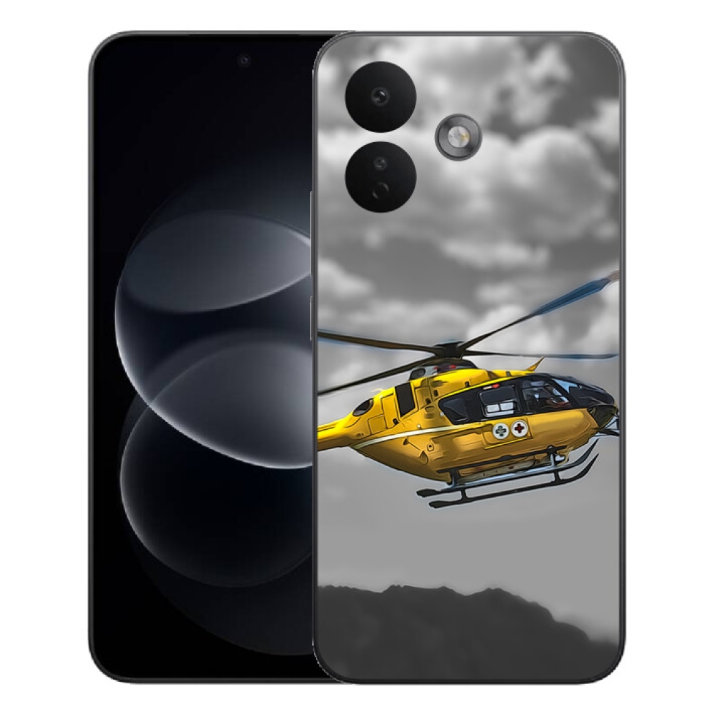 Gélový kryt mmCase na Xiaomi Redmi Note 17 Pro 5G - žltá helikoptéra