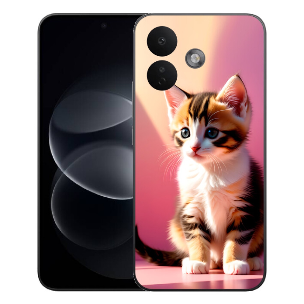 Gélový kryt mmCase na Xiaomi Redmi Note 17 Pro 5G - zvedavé mačiatko 2