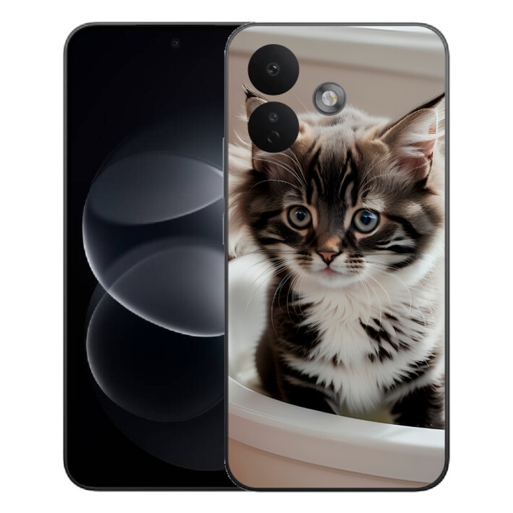 Gélový kryt mmCase na Xiaomi Redmi Note 17 Pro 5G - zvedavé mačiatko