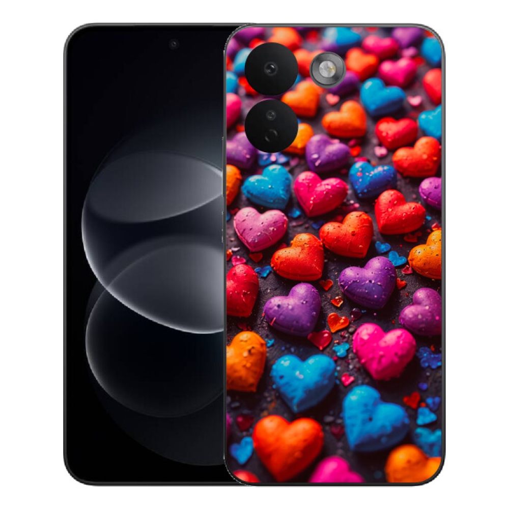 Gélový kryt mmCase na Xiaomi Redmi Note 17 Pro Max 5G - farebné srdcia