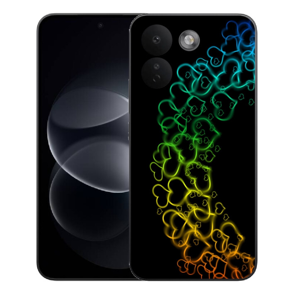 Gélový kryt mmCase na Xiaomi Redmi Note 17 Pro Max 5G - farebné srdiečka