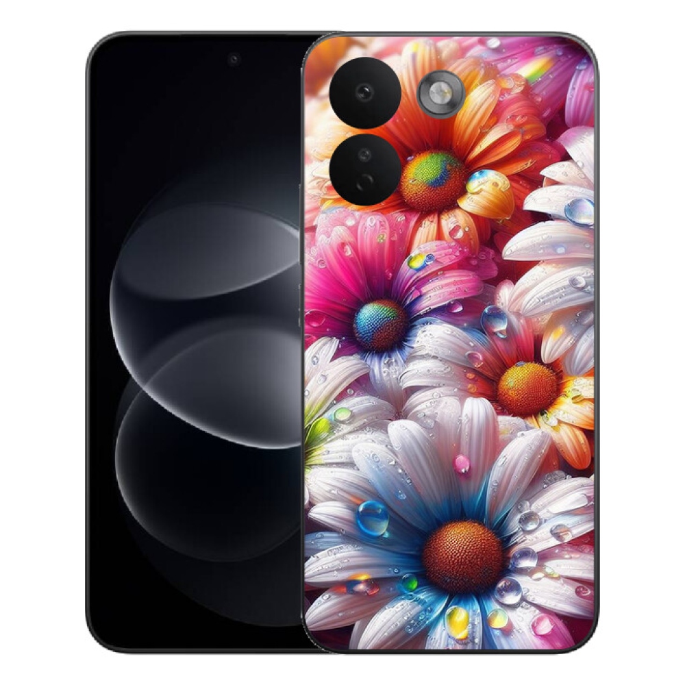 Gélový kryt mmCase na Xiaomi Redmi Note 17 Pro Max 5G - farebné margaréty