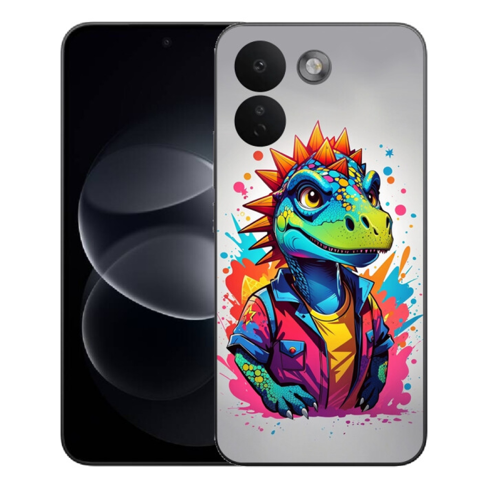 Gélový kryt mmCase na Xiaomi Redmi Note 17 Pro Max 5G - farebný dinosaurus