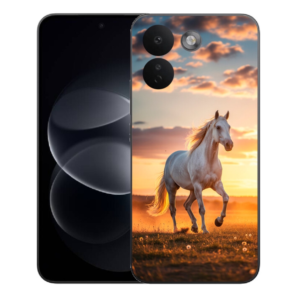 Gélový kryt mmCase na Xiaomi Redmi Note 17 Pro Max 5G - bežiaci biely kôň 2
