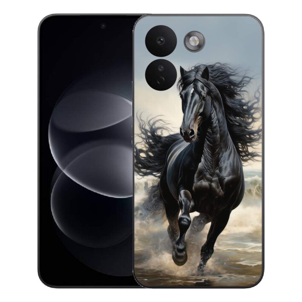 Gélový kryt mmCase na Xiaomi Redmi Note 17 Pro Max 5G - bežiaci čierny kôň