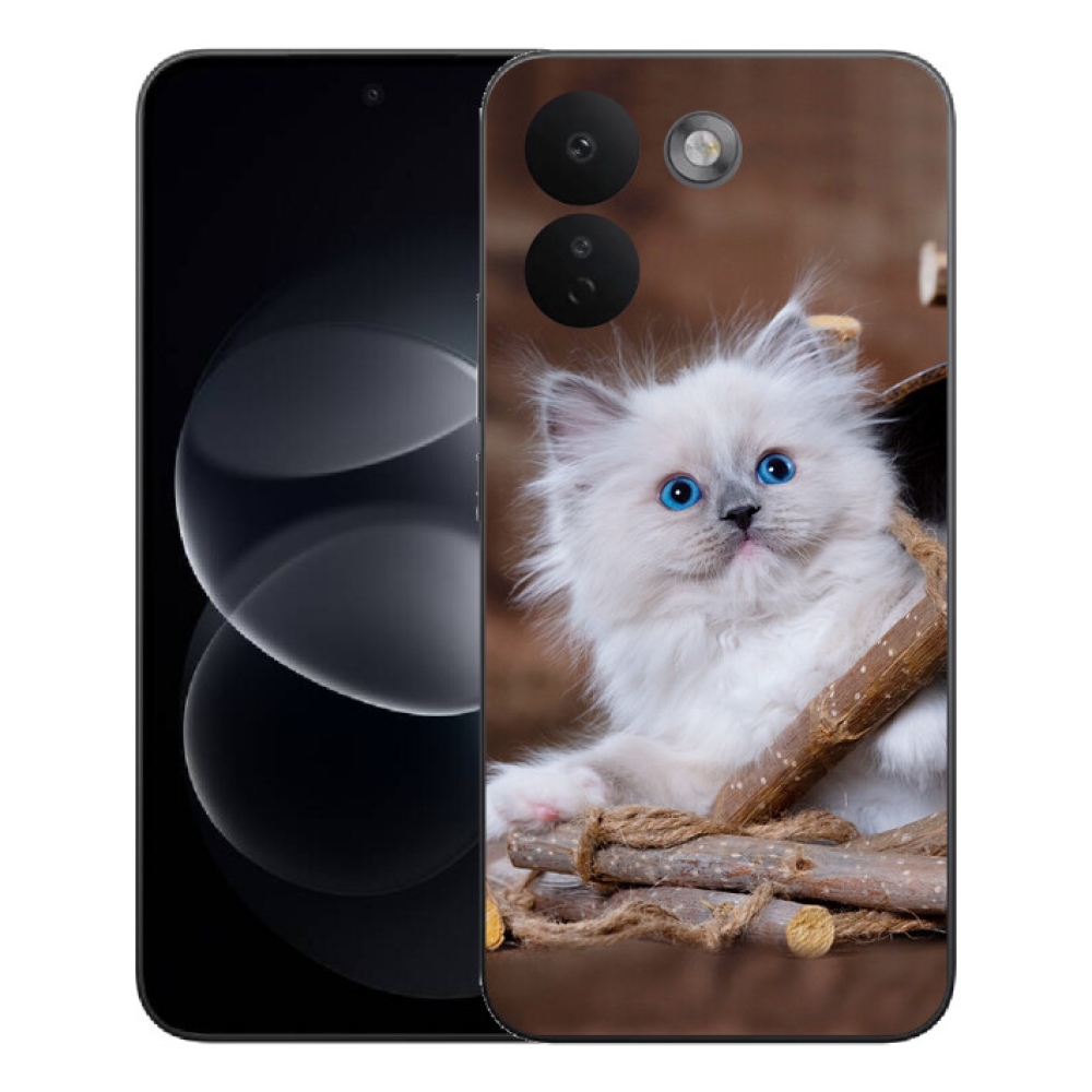 Gélový kryt mmCase na Xiaomi Redmi Note 17 Pro Max 5G - biele mačiatko