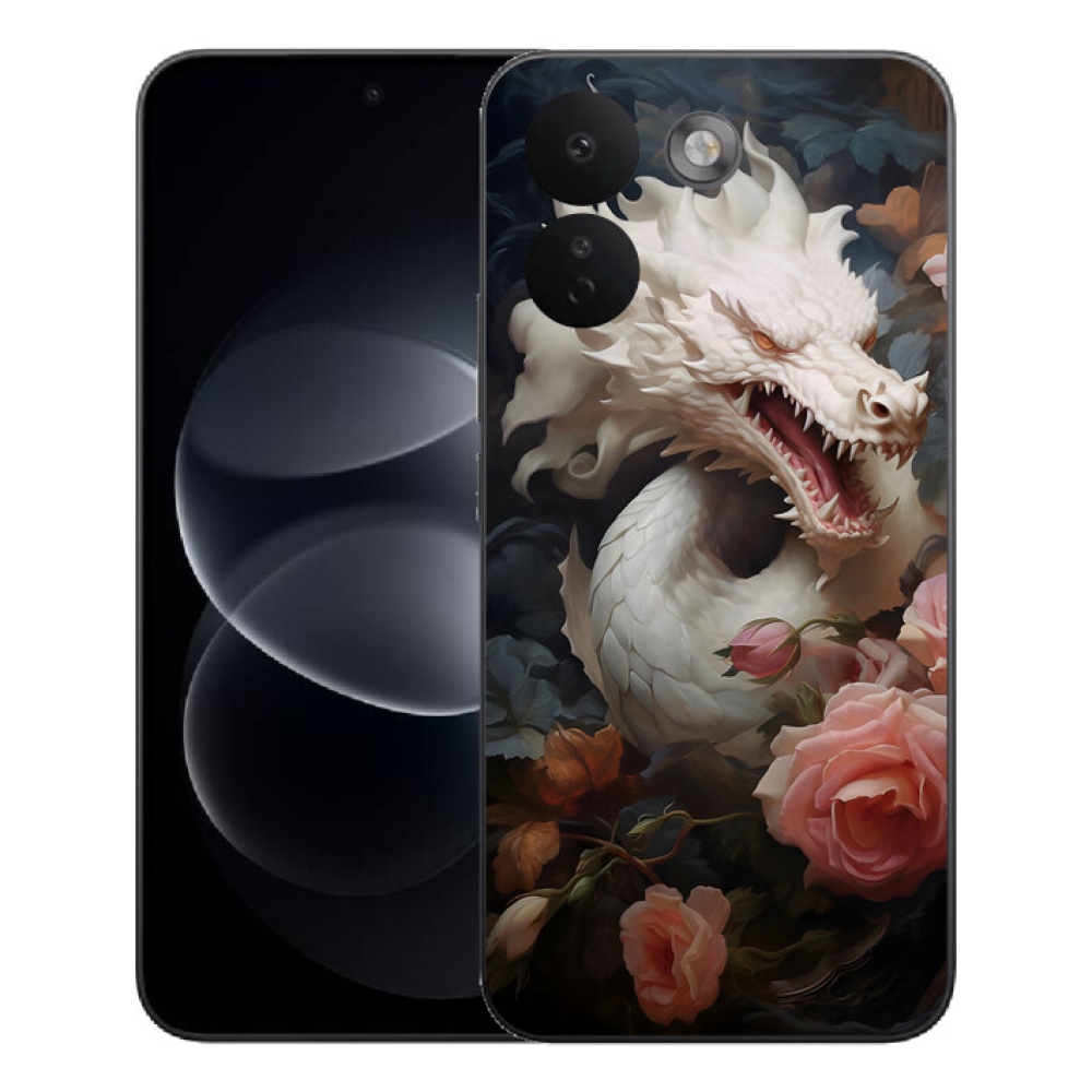 Gélový kryt mmCase na Xiaomi Redmi Note 17 Pro Max 5G - biely drak