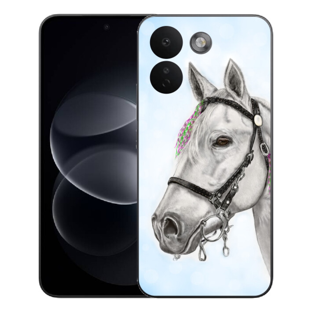 Gélový kryt mmCase na Xiaomi Redmi Note 17 Pro Max 5G - biely kôň 1