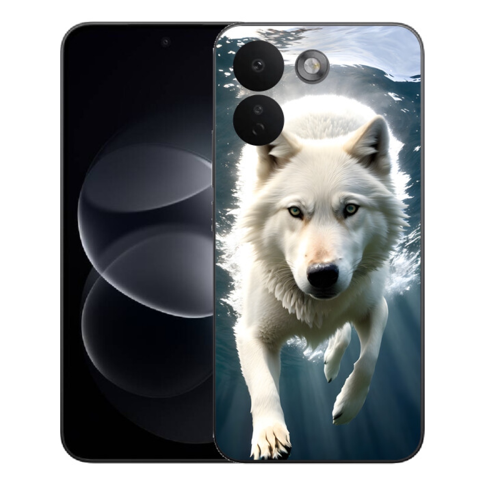 Gélový kryt mmCase na Xiaomi Redmi Note 17 Pro Max 5G - biely vlk