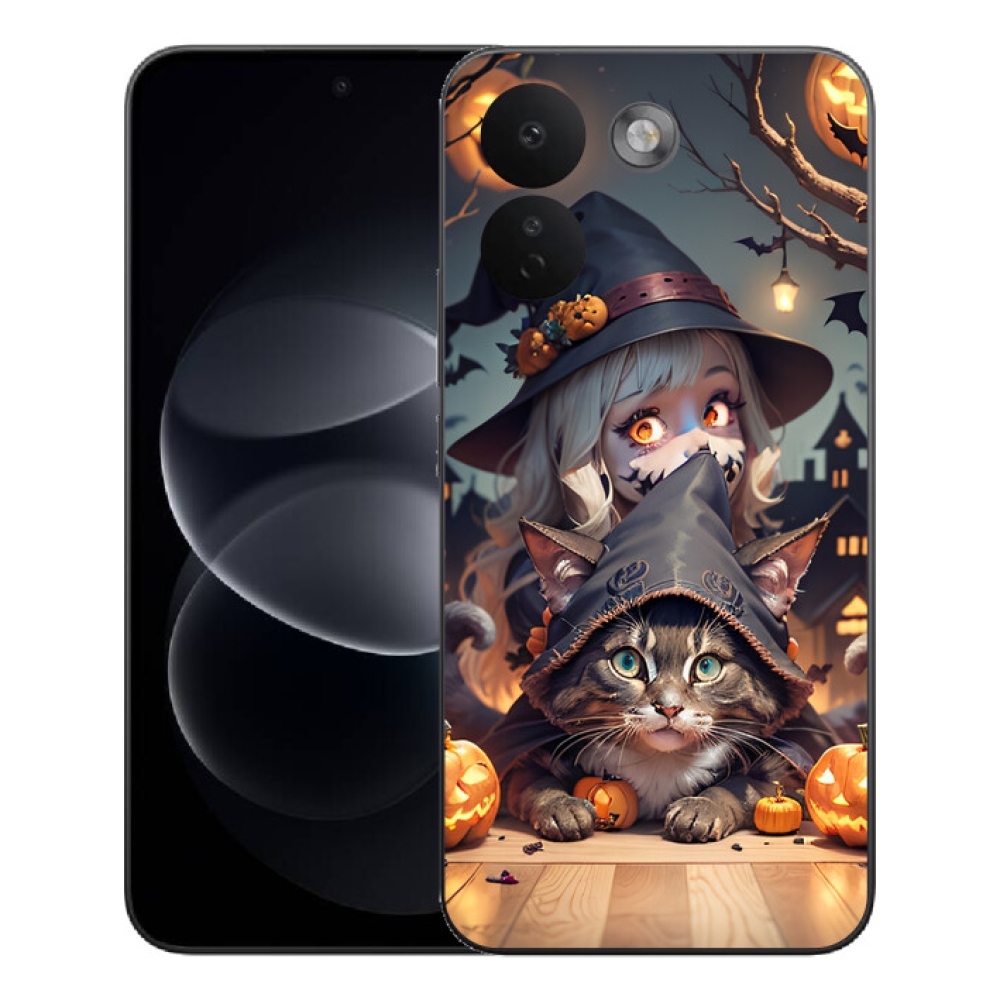 Gélový kryt mmCase na Xiaomi Redmi Note 17 Pro Max 5G - čarodejnica s mačkou