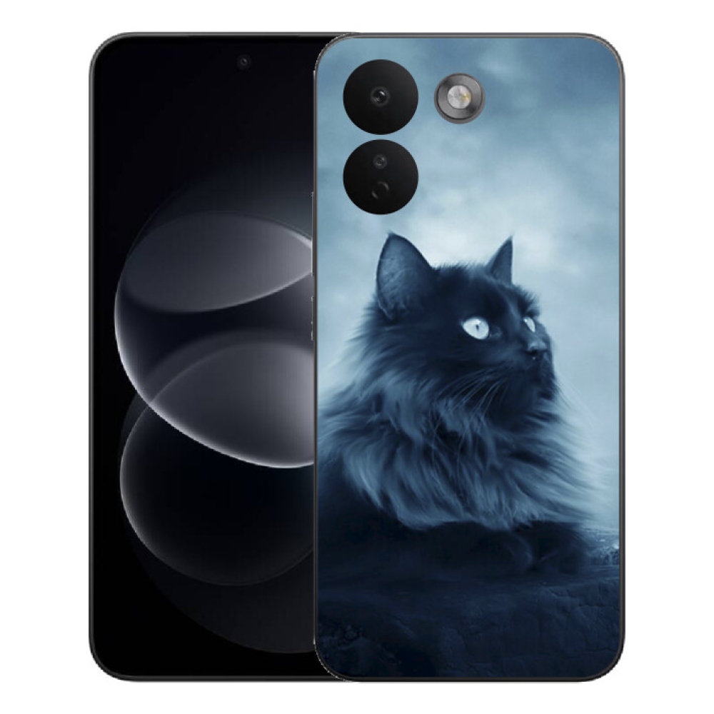 Gélový kryt mmCase na Xiaomi Redmi Note 17 Pro Max 5G - čierna mačka 1