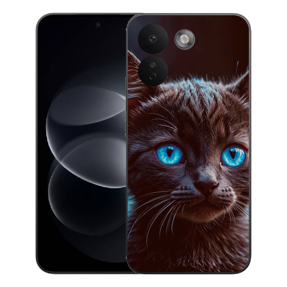 Gélový kryt mmCase na Xiaomi Redmi Note 17 Pro Max 5G - čierne mačiatko 2