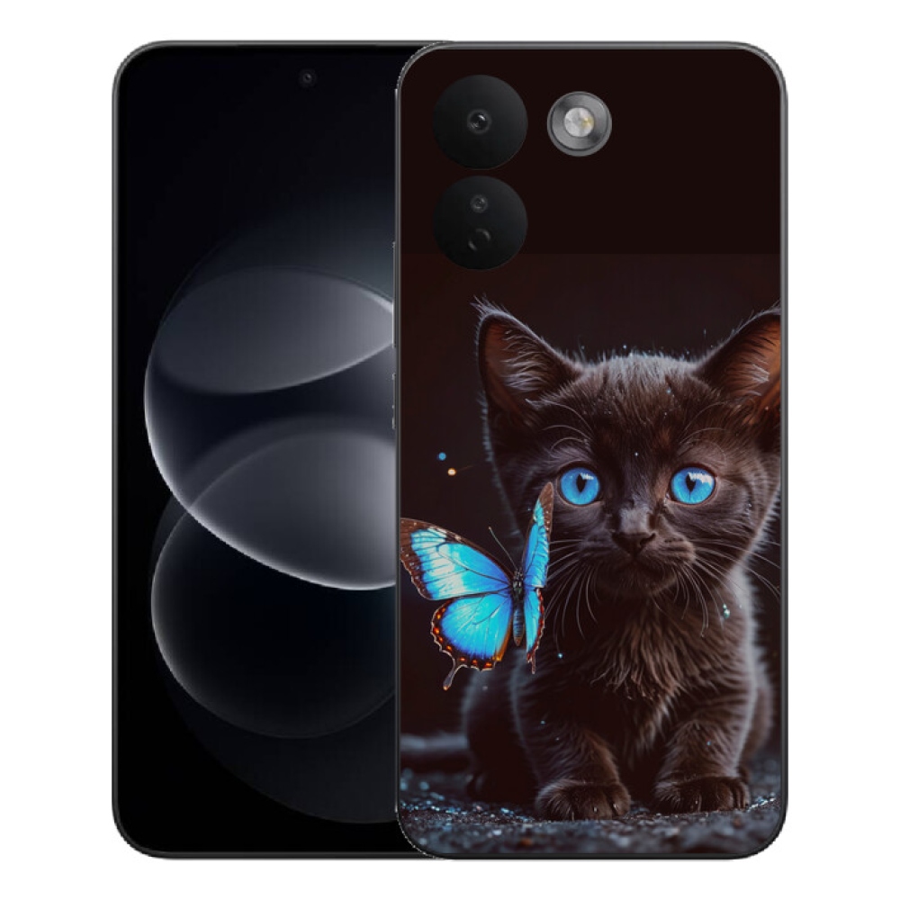 Gélový kryt mmCase na Xiaomi Redmi Note 17 Pro Max 5G - čierne mačiatko 3