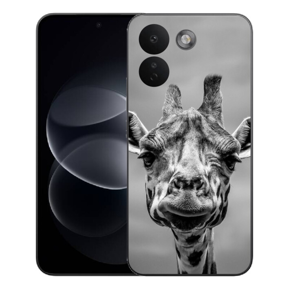 Gélový kryt mmCase na Xiaomi Redmi Note 17 Pro Max 5G - čiernobiela žirafa