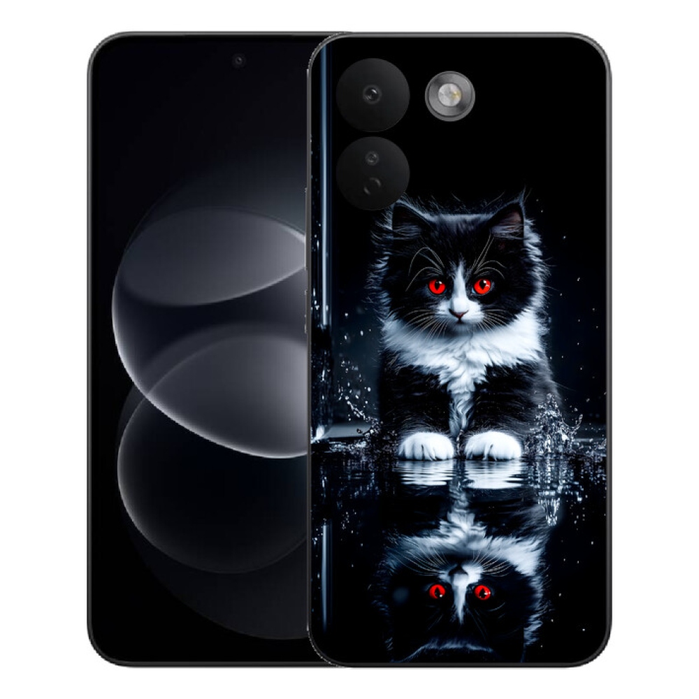Gélový kryt mmCase na Xiaomi Redmi Note 17 Pro Max 5G - čiernobiele mačiatko