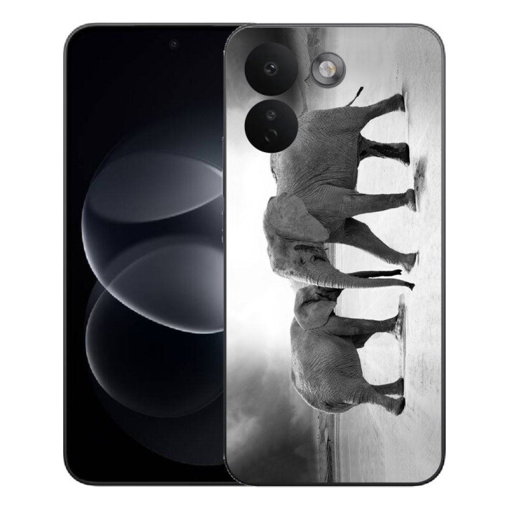 Gélový kryt mmCase na Xiaomi Redmi Note 17 Pro Max 5G - čiernobieli slony