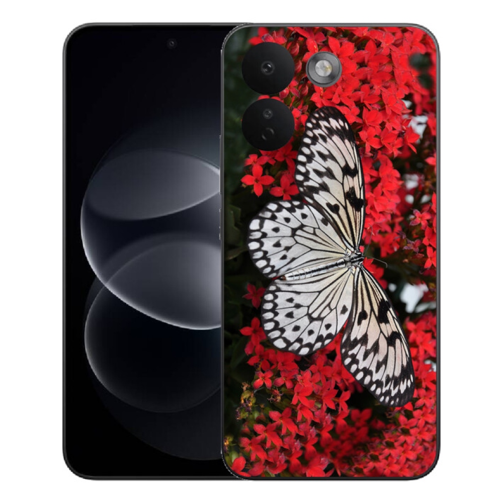 Gélový kryt mmCase na Xiaomi Redmi Note 17 Pro Max 5G - čiernobiely motýľ 1
