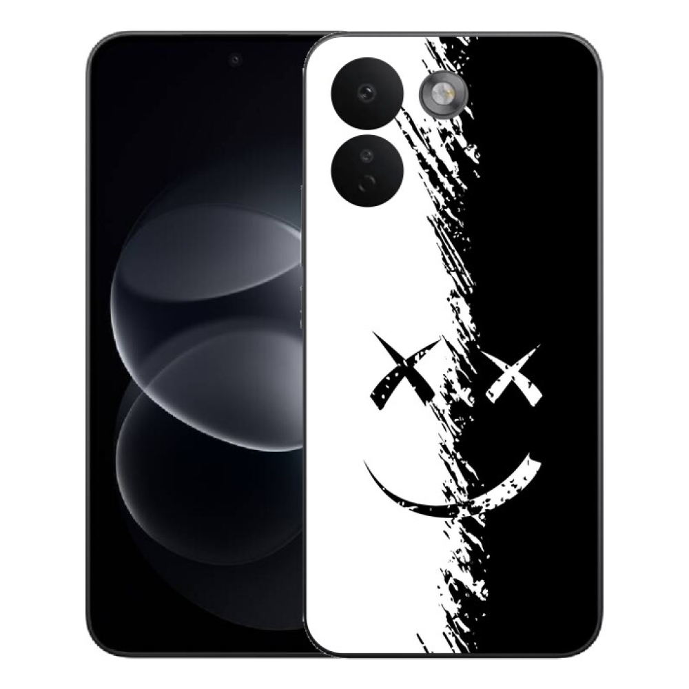 Gélový kryt mmCase na Xiaomi Redmi Note 17 Pro Max 5G - čiernobiely smajlík