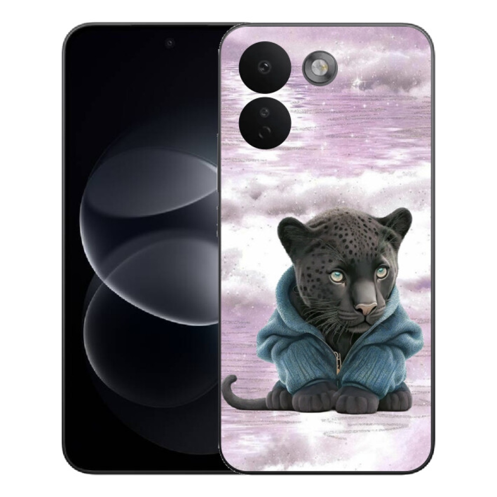 Gélový kryt mmCase na Xiaomi Redmi Note 17 Pro Max 5G - čierny panter vo svetri