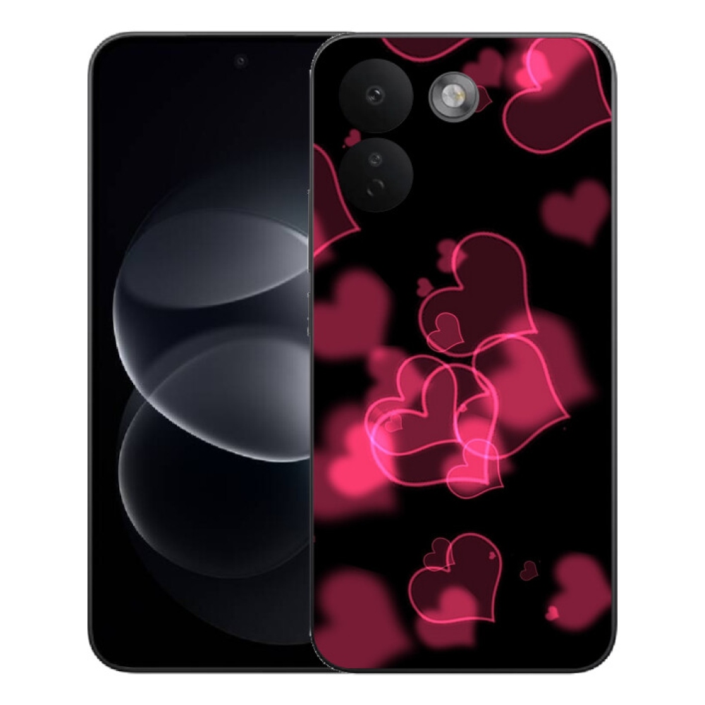 Gélový kryt mmCase na Xiaomi Redmi Note 17 Pro Max 5G - červená srdiečka