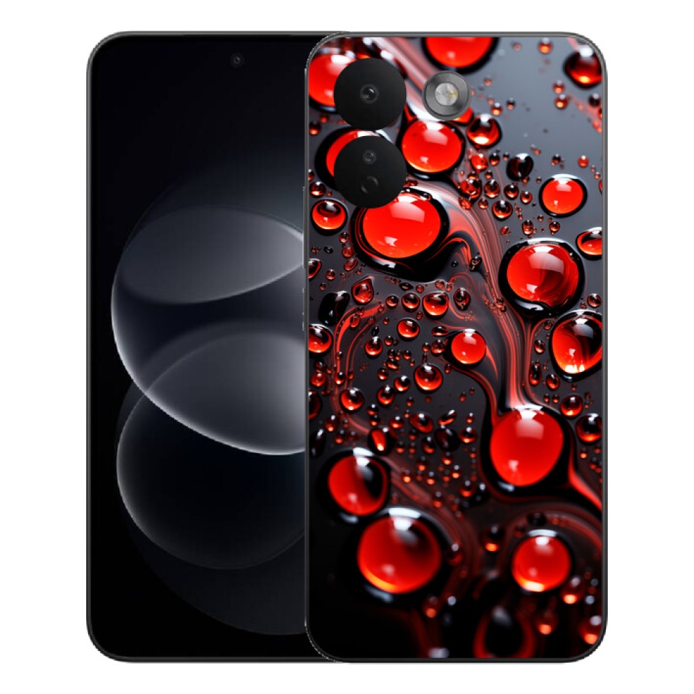 Gélový kryt mmCase na Xiaomi Redmi Note 17 Pro Max 5G - červené kvapky 2