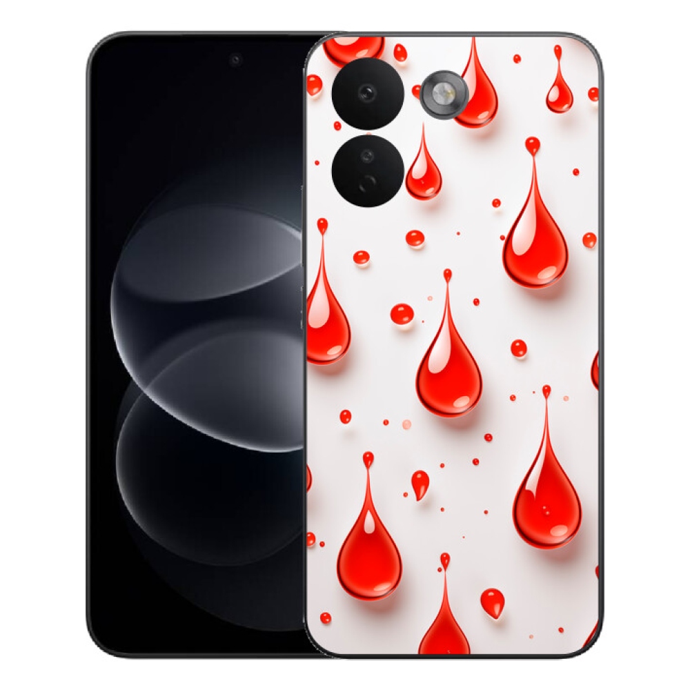 Gélový kryt mmCase na Xiaomi Redmi Note 17 Pro Max 5G - červené kvapky