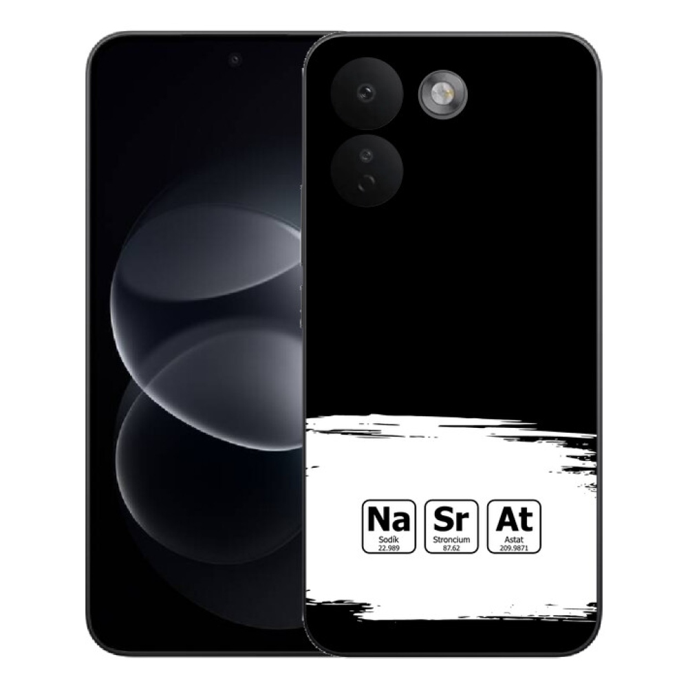Gélový kryt mmCase na Xiaomi Redmi Note 17 Pro Max 5G - chemické prvky bieločierne pozadie