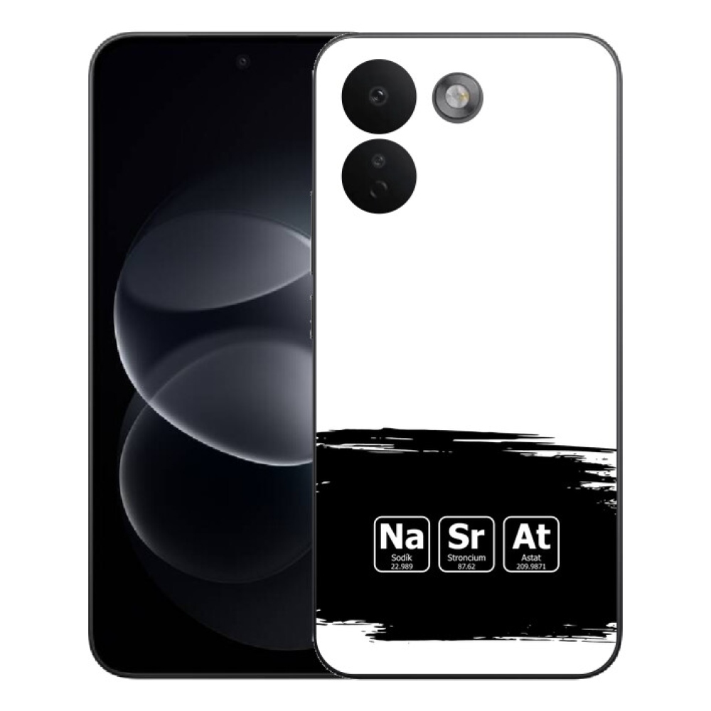 Gélový kryt mmCase na Xiaomi Redmi Note 17 Pro Max 5G - chemické prvky čiernobiele pozadie