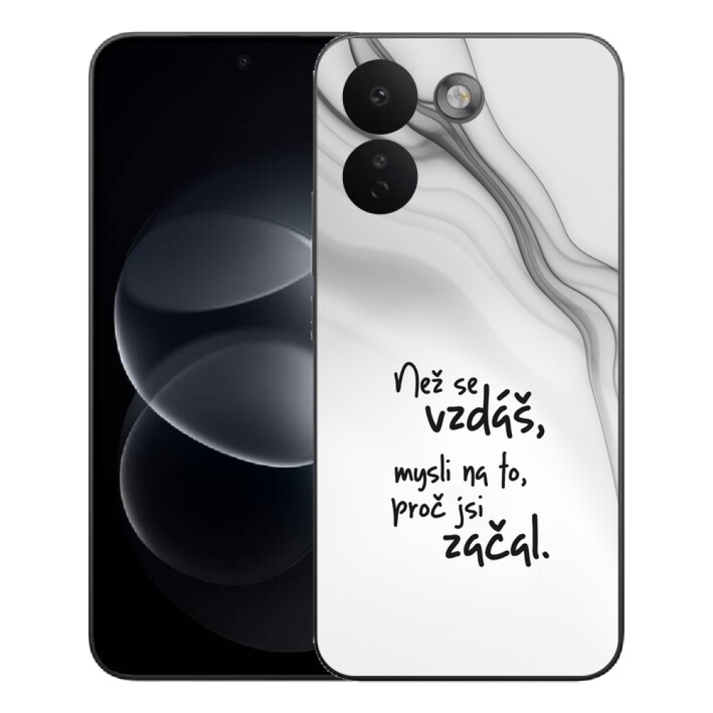 Gélový kryt mmCase na Xiaomi Redmi Note 17 Pro Max 5G - citát 2 biele pozadie