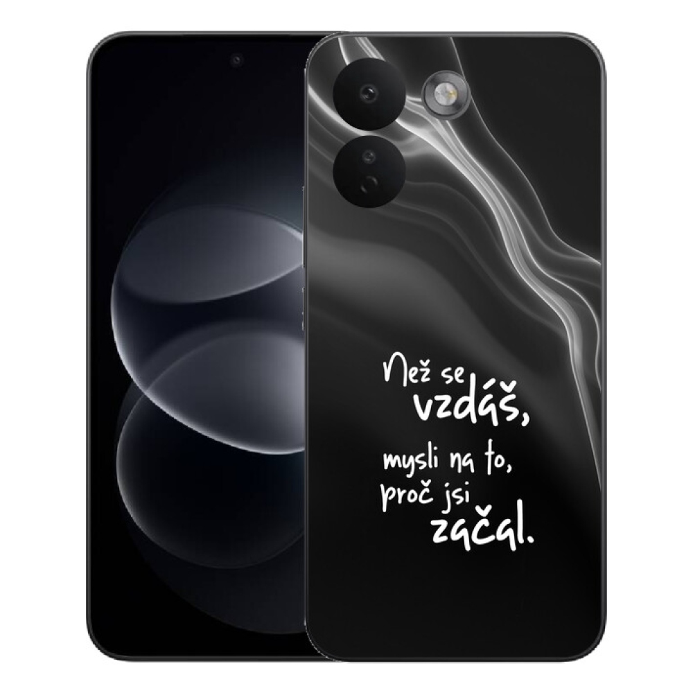 Gélový kryt mmCase na Xiaomi Redmi Note 17 Pro Max 5G - citát 2 čierne pozadie
