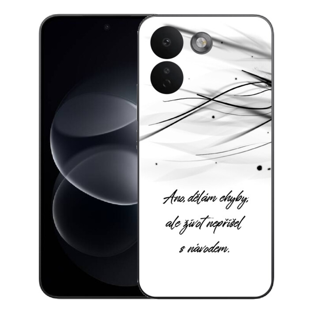 Gélový kryt mmCase na Xiaomi Redmi Note 17 Pro Max 5G - citát biele pozadie