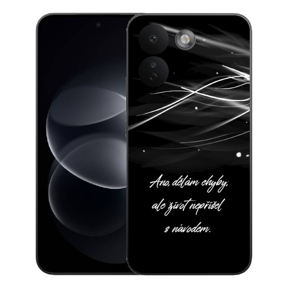 Gélový kryt mmCase na Xiaomi Redmi Note 17 Pro Max 5G - citát čierne pozadie