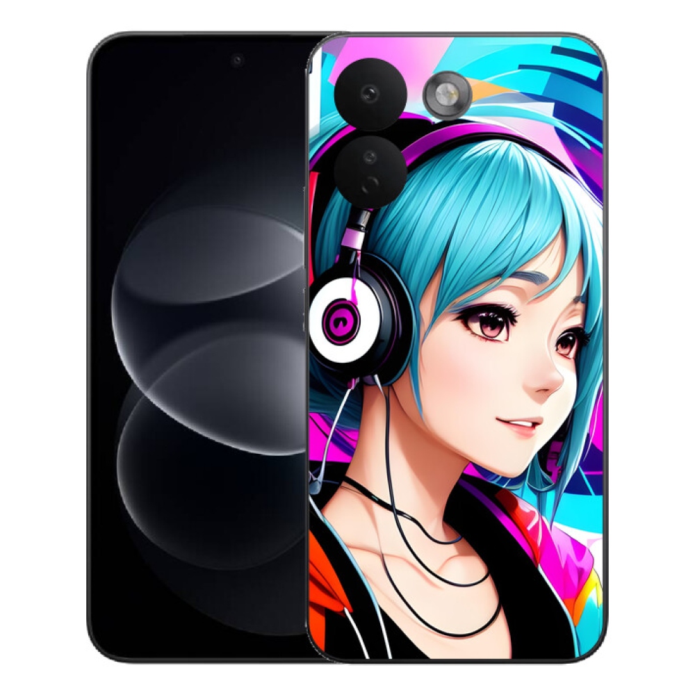 Gélový kryt mmCase na Xiaomi Redmi Note 17 Pro Max 5G - dievča so slúchadlami