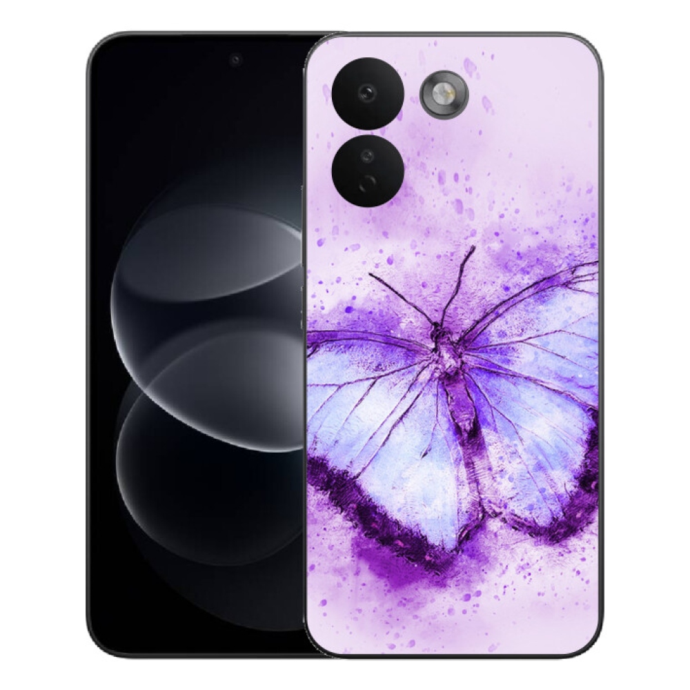 Gélový kryt mmCase na Xiaomi Redmi Note 17 Pro Max 5G - fialový motýľ