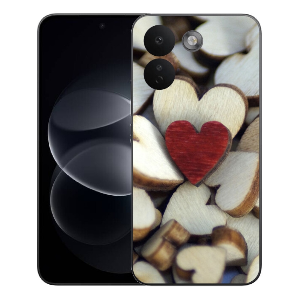 Gélový kryt mmCase na Xiaomi Redmi Note 17 Pro Max 5G - gravírované červené srdce