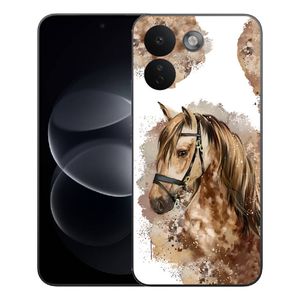 Gélový kryt mmCase na Xiaomi Redmi Note 17 Pro Max 5G - hnedý kreslený kôň
