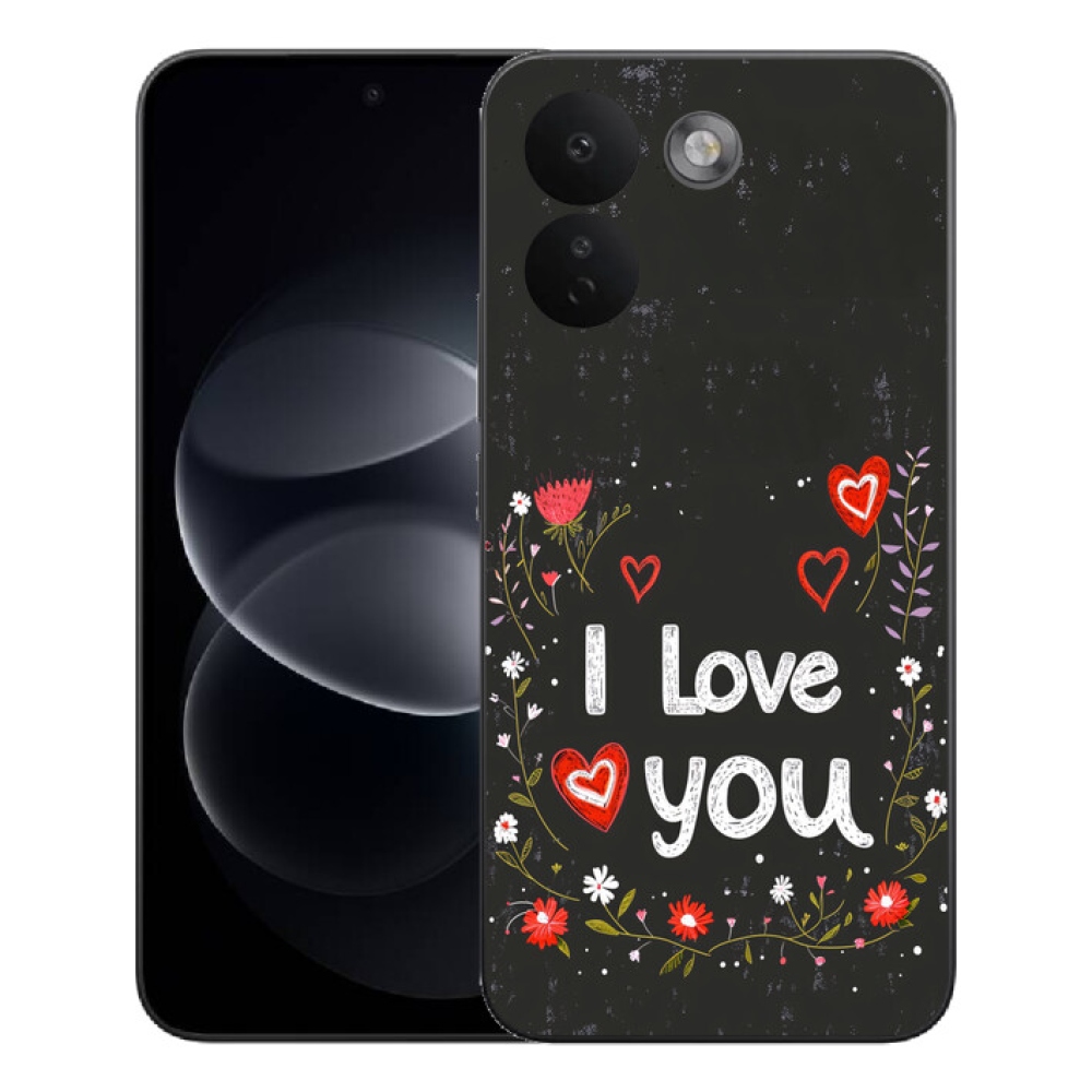 Gélový kryt mmCase na Xiaomi Redmi Note 17 Pro Max 5G - I love you čierne pozadie