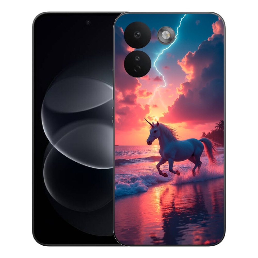 Gélový kryt mmCase na Xiaomi Redmi Note 17 Pro Max 5G - jednorožec na pláži