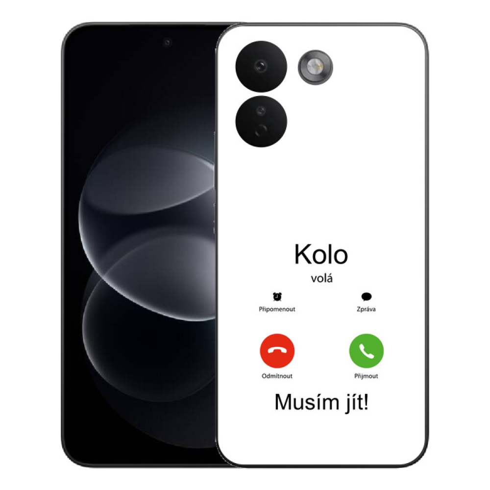 Gélový kryt mmCase na Xiaomi Redmi Note 17 Pro Max 5G - kolo volá biele pozadie
