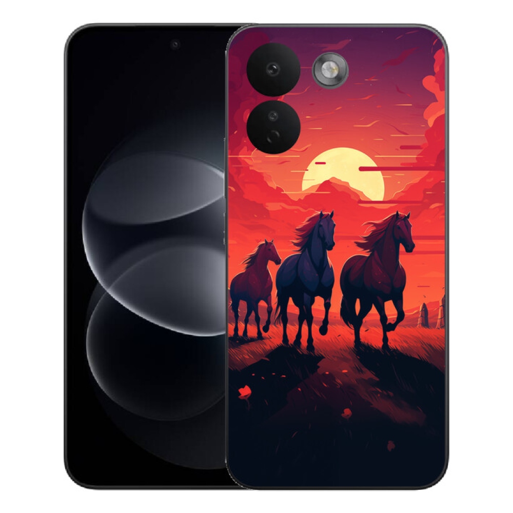 Gélový kryt mmCase na Xiaomi Redmi Note 17 Pro Max 5G - kone a západ slnka