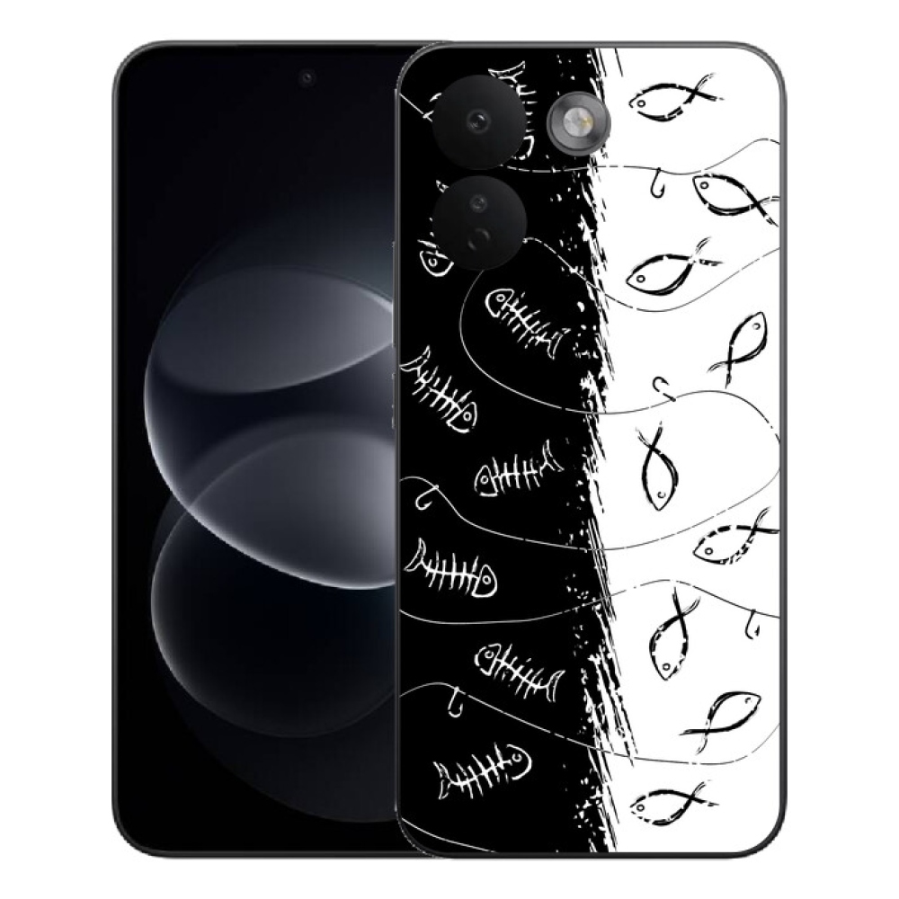 Gélový kryt mmCase na Xiaomi Redmi Note 17 Pro Max 5G - kostry a rybky