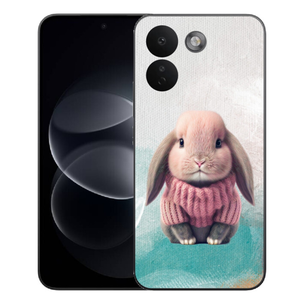 Gélový kryt mmCase na Xiaomi Redmi Note 17 Pro Max 5G - zajačik vo svetri