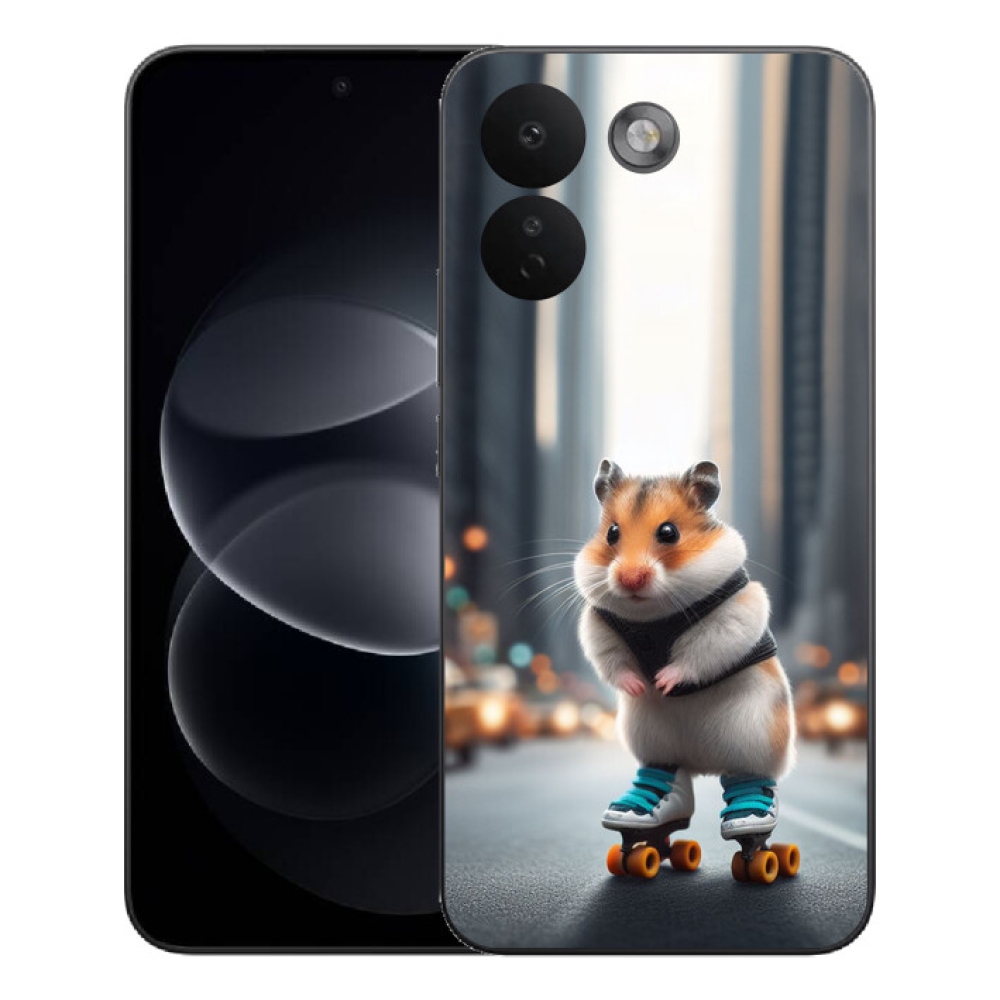Gélový kryt mmCase na Xiaomi Redmi Note 17 Pro Max 5G - škrečok na korčuliach