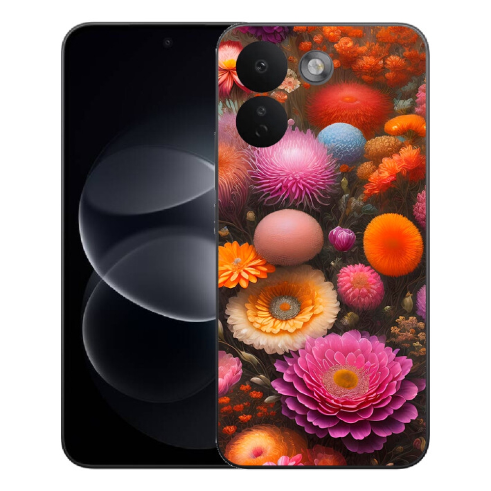 Gélový kryt mmCase na Xiaomi Redmi Note 17 Pro Max 5G - kvetinová kompozícia