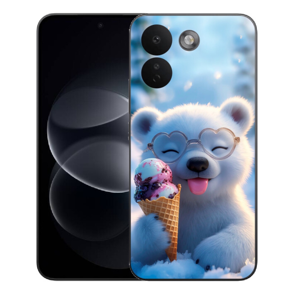 Gélový kryt mmCase na Xiaomi Redmi Note 17 Pro Max 5G - medvedík so zmrzlinou
