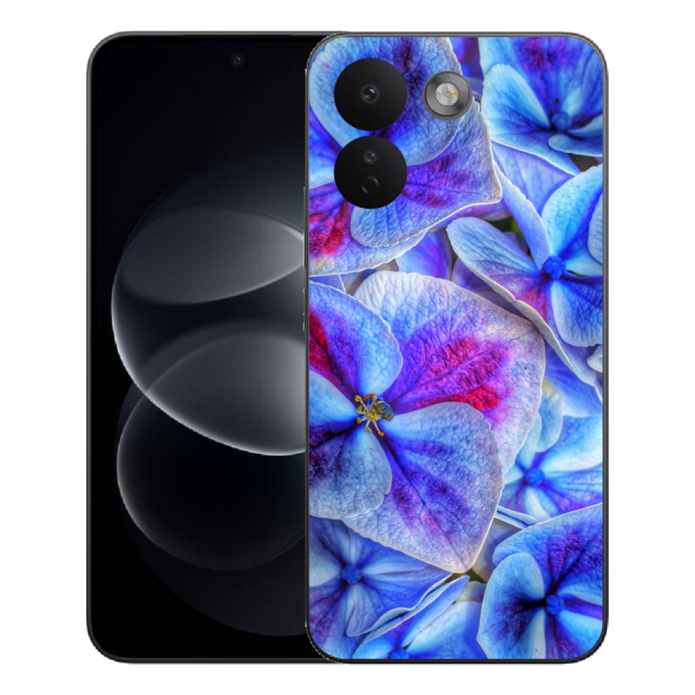 Gélový kryt mmCase na Xiaomi Redmi Note 17 Pro Max 5G - modré kvety 1