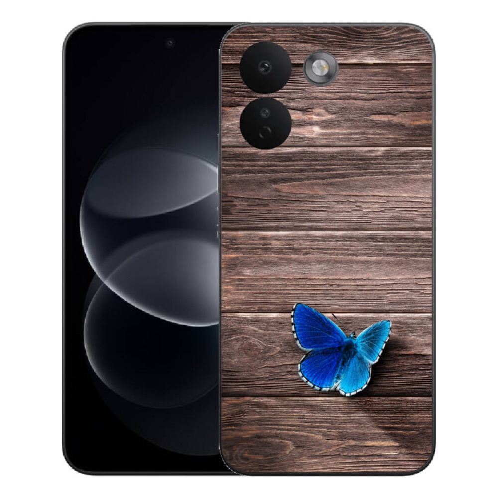 Gélový kryt mmCase na Xiaomi Redmi Note 17 Pro Max 5G - modrý motýľ 1