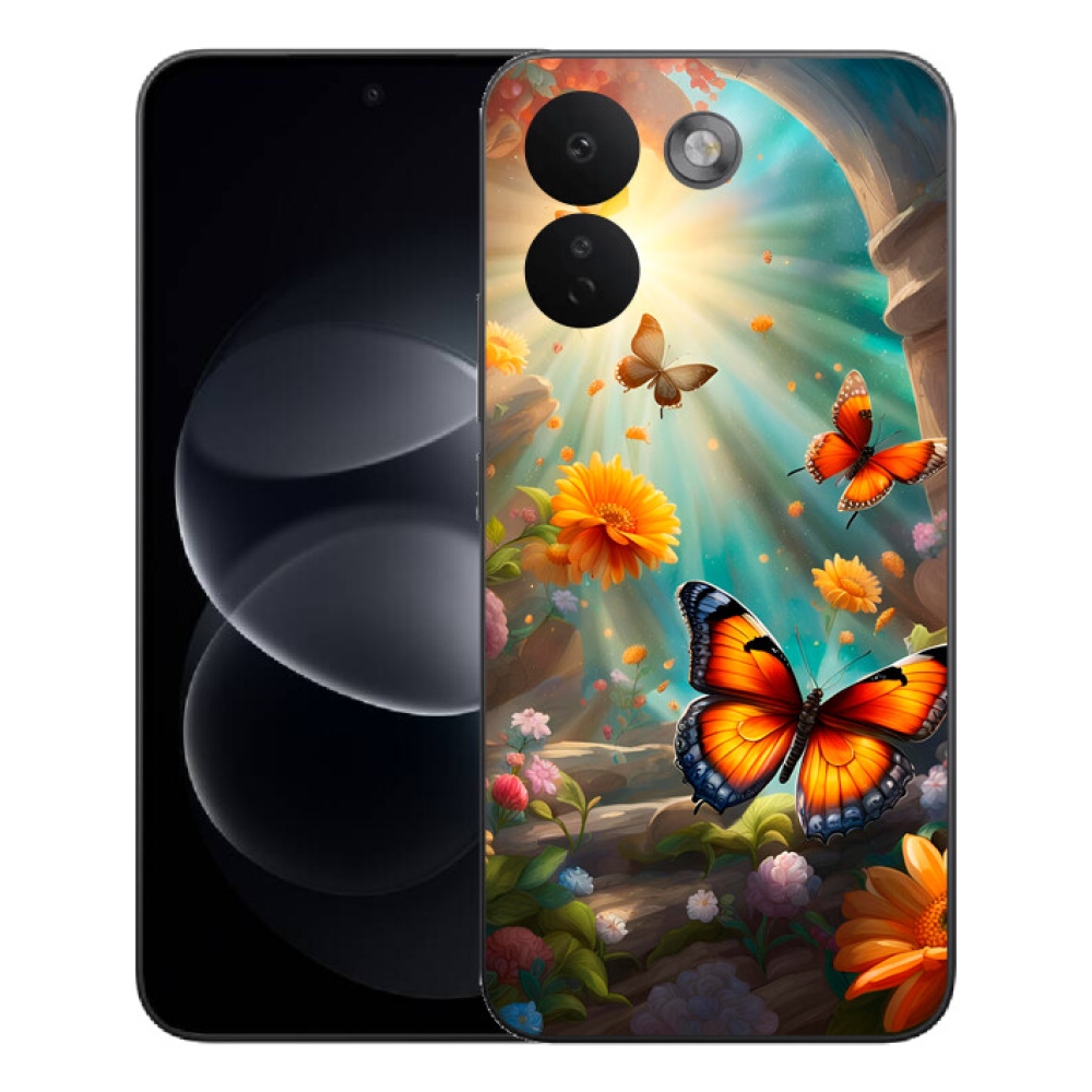 Gélový kryt mmCase na Xiaomi Redmi Note 17 Pro Max 5G - motýlia záhrada 2